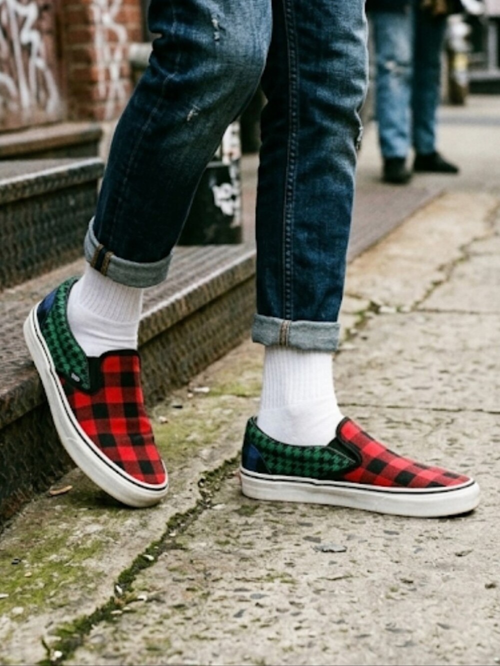 Vans Buffalo Check Mix Plaid Classic Slip On